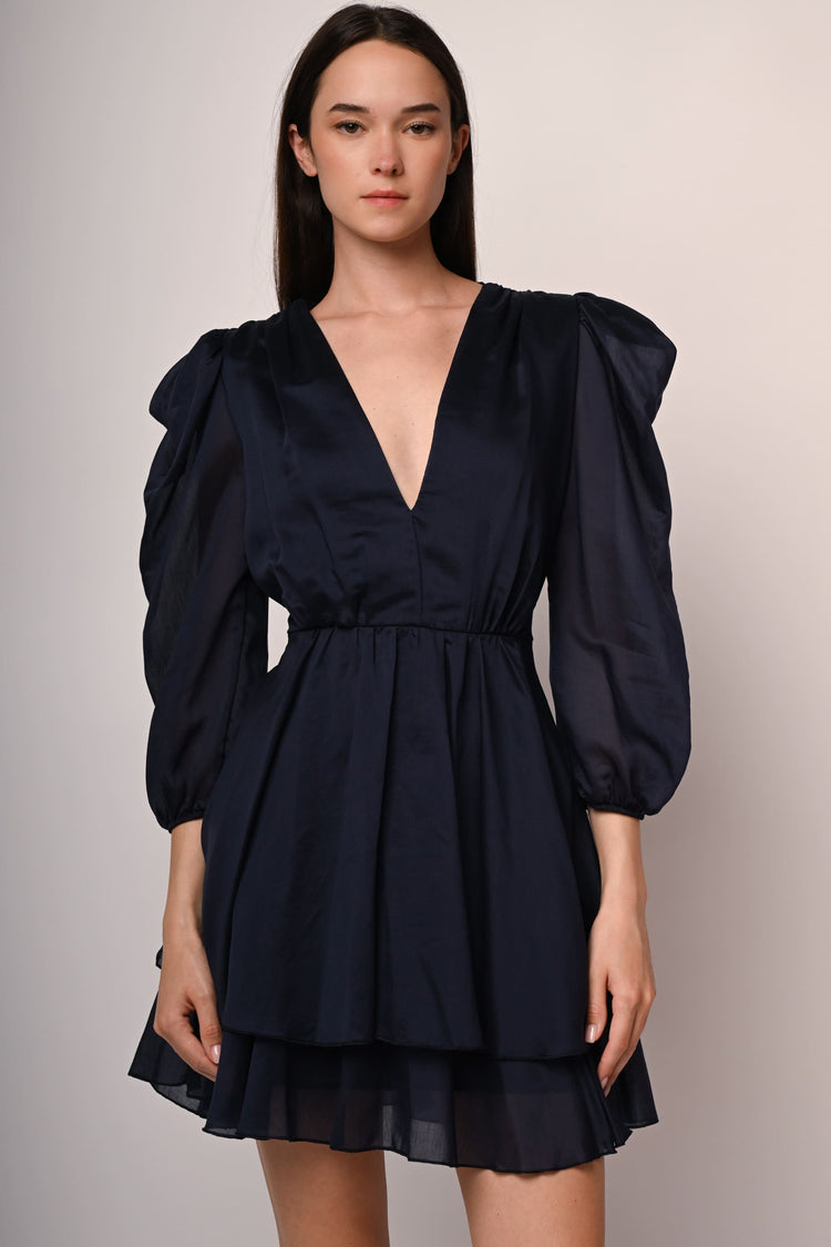 Muslin tiered mini dress
