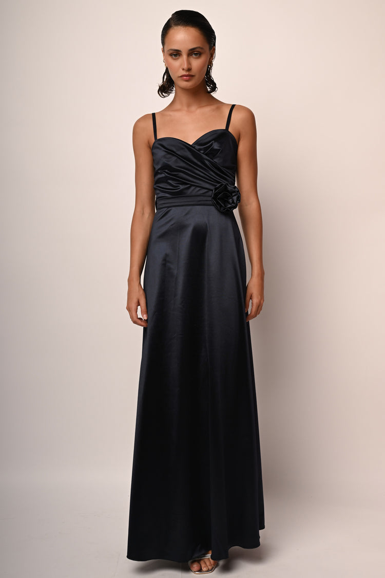 Rose satin gown