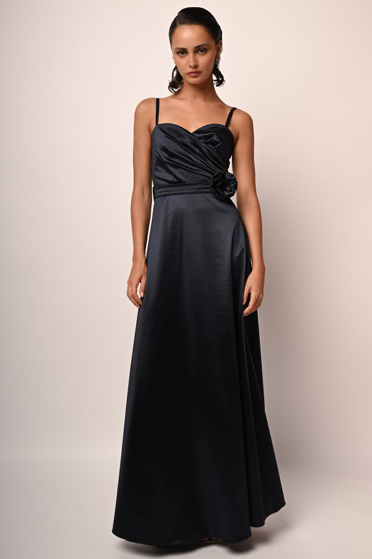 Rose satin gown