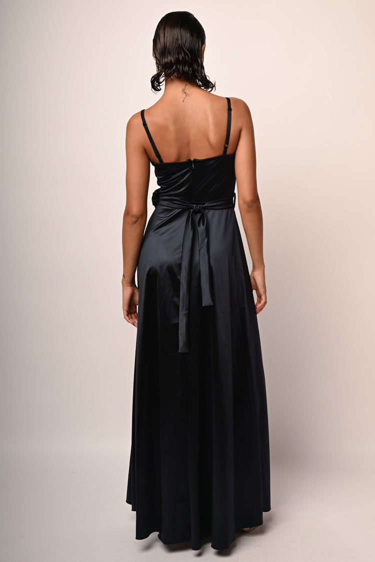 Rose satin gown