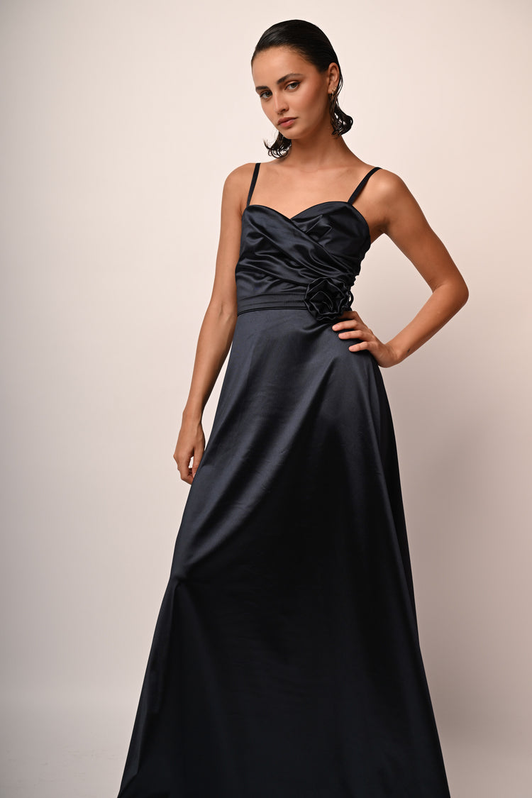 Rose satin gown