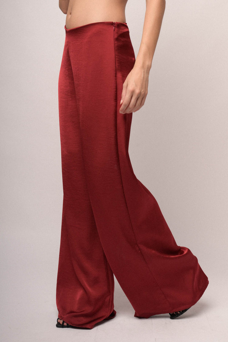 Pantaloni palazzo laminato