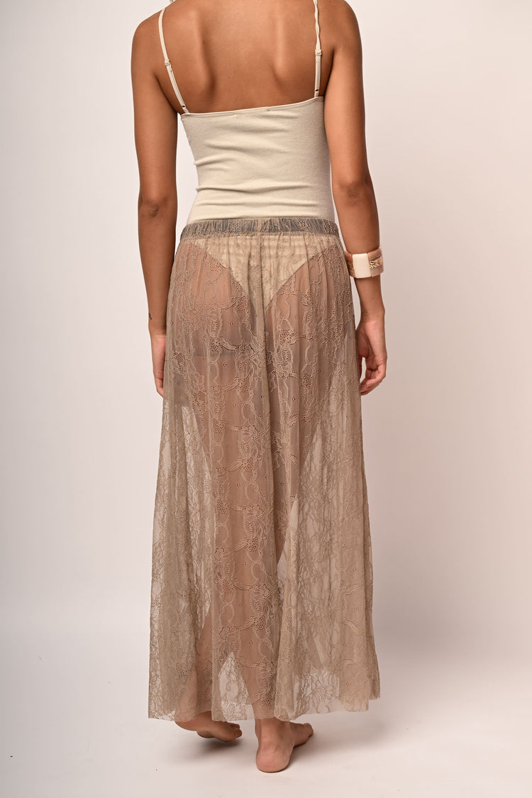 Lace long skirt