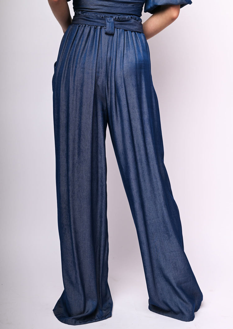 Viscose-blend palazzo trousers