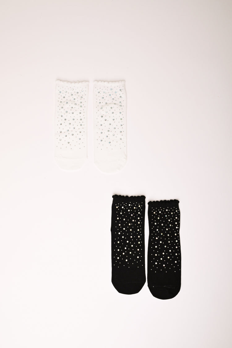 Set of two pairs of mini studs socks