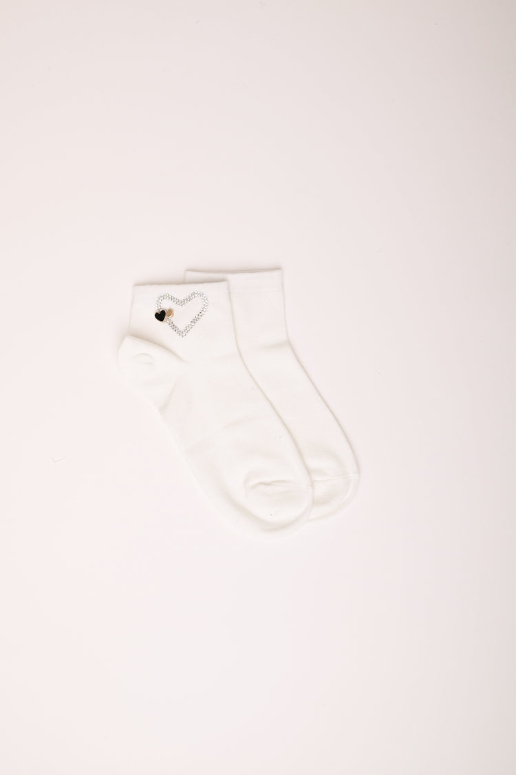 Set of two pairs of bow and heart socks