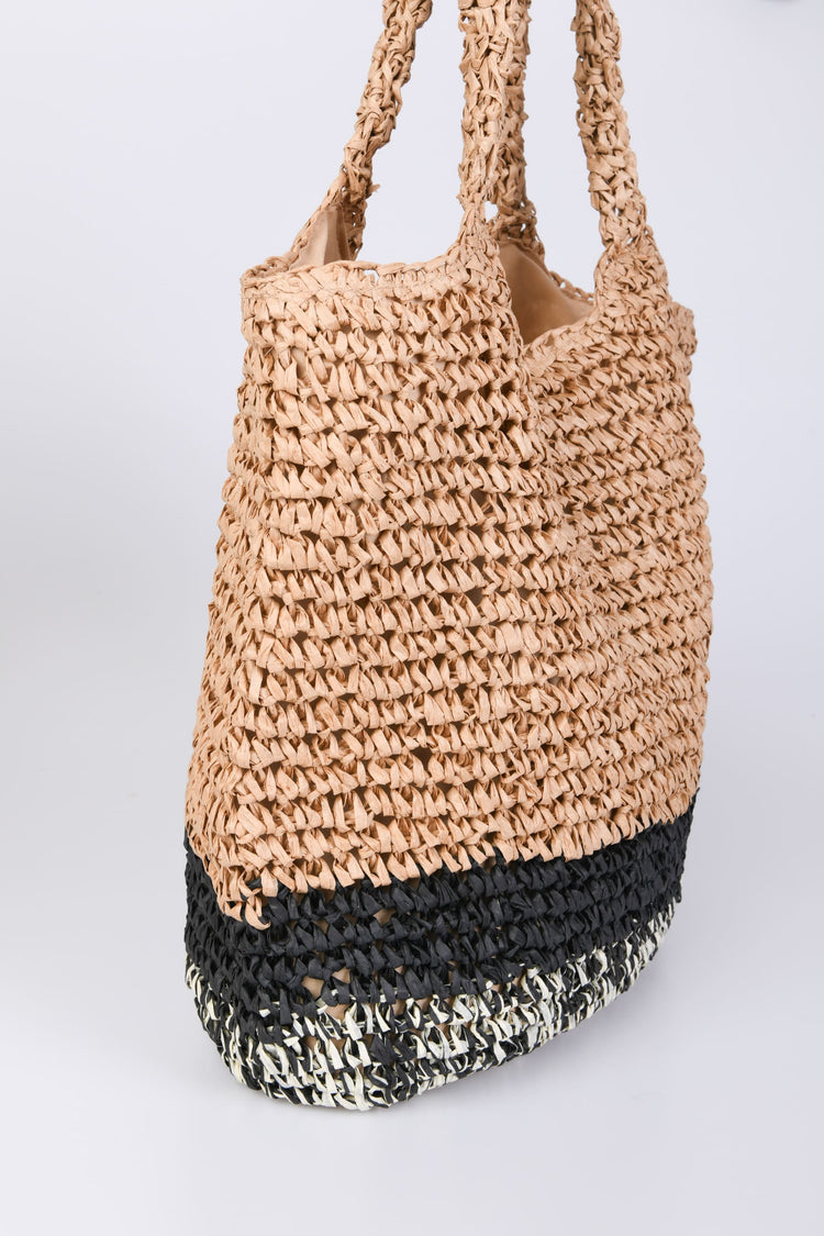 Raffia tote bag