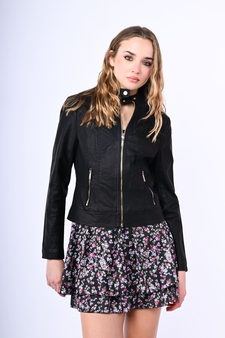 Faux leather jacket