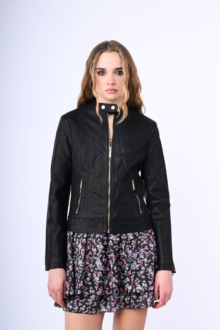 Faux leather jacket