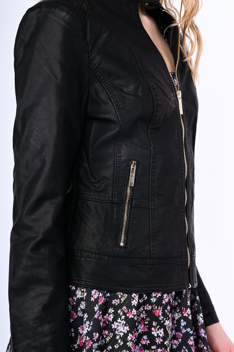 Faux leather jacket