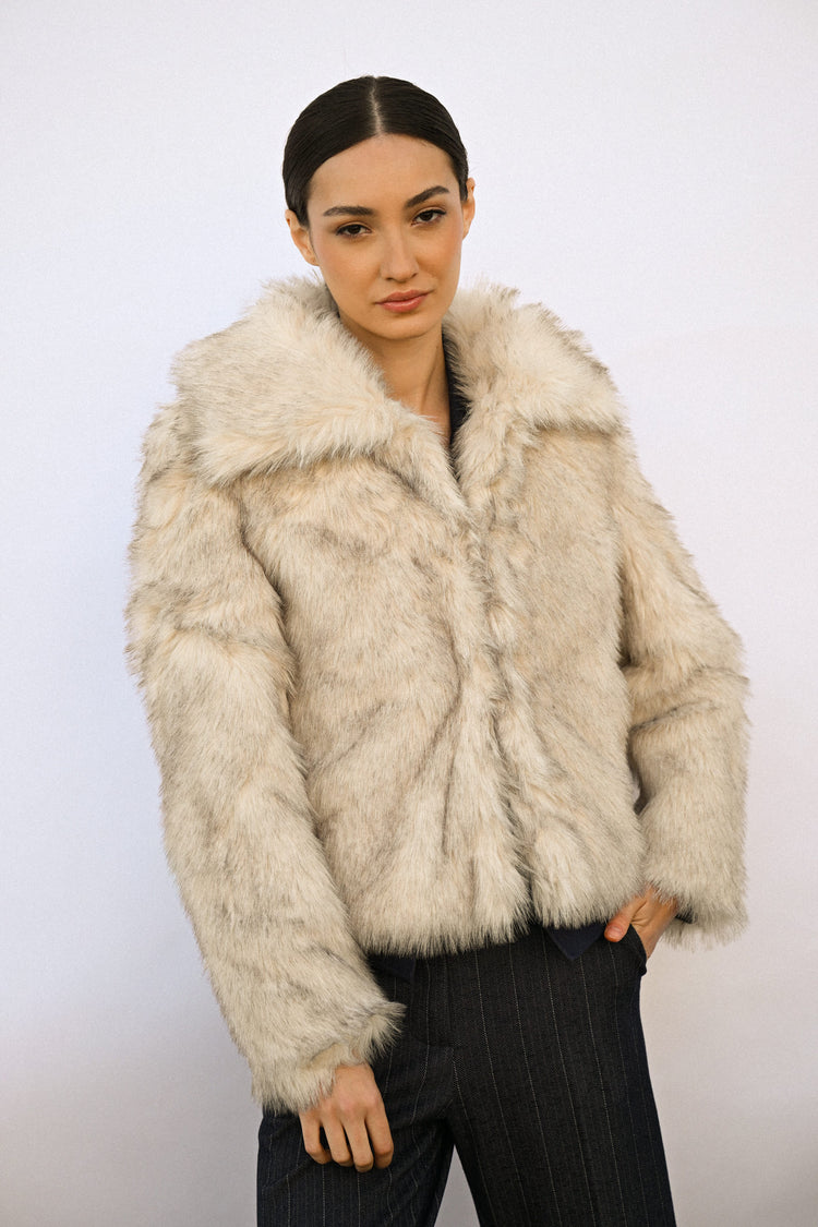Faux fur jacket