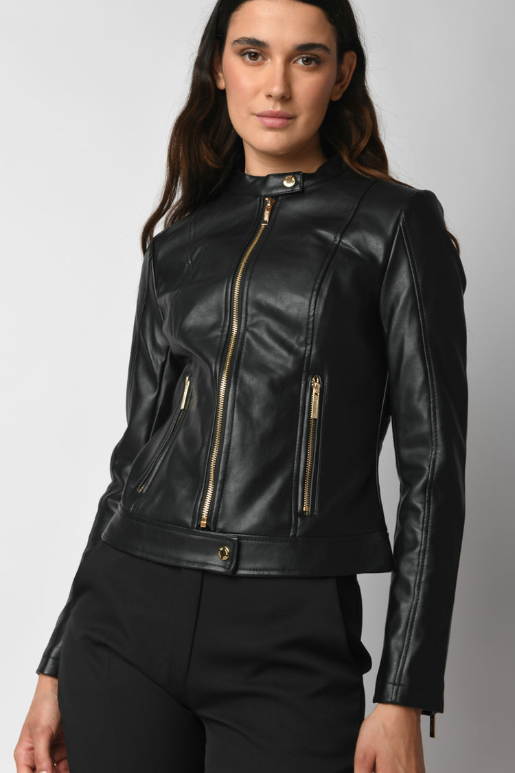 Faux leather jacket