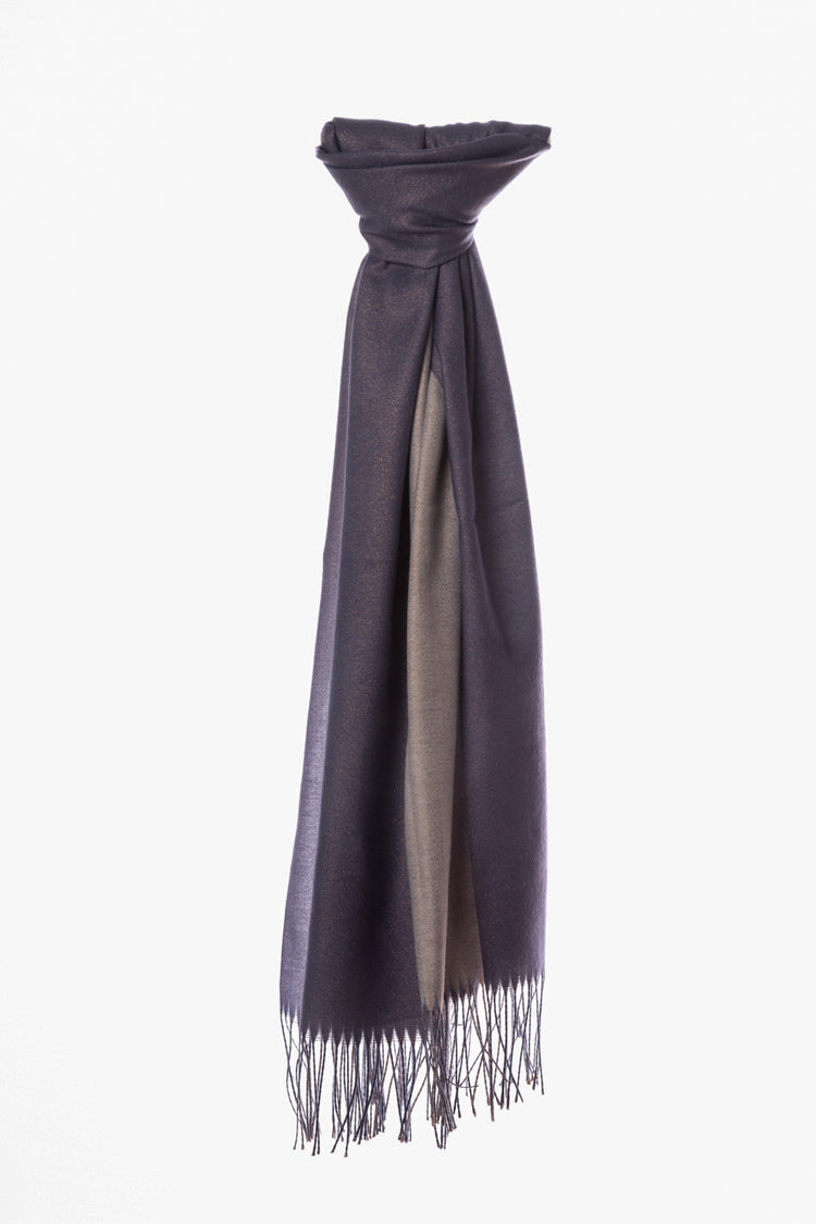 Two-tone lurex scarf
