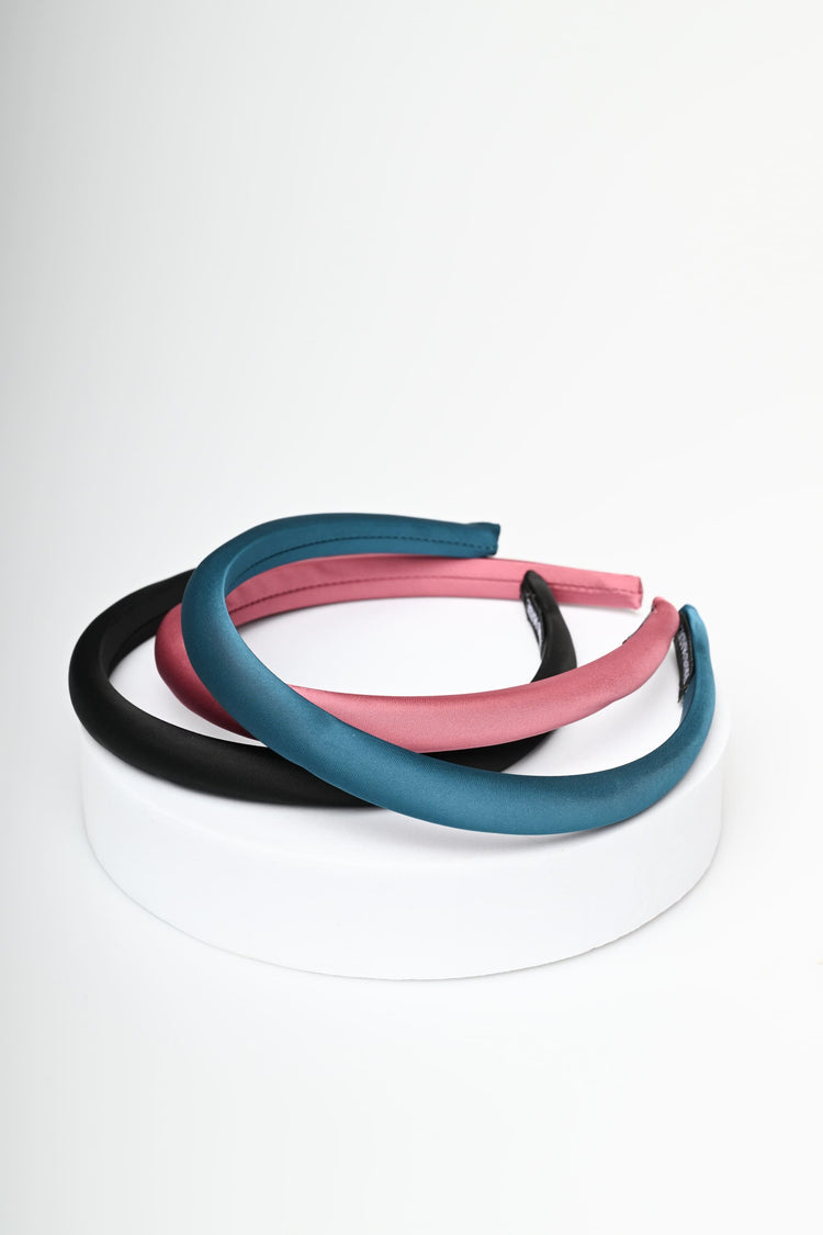 Set of 3 satin headbands