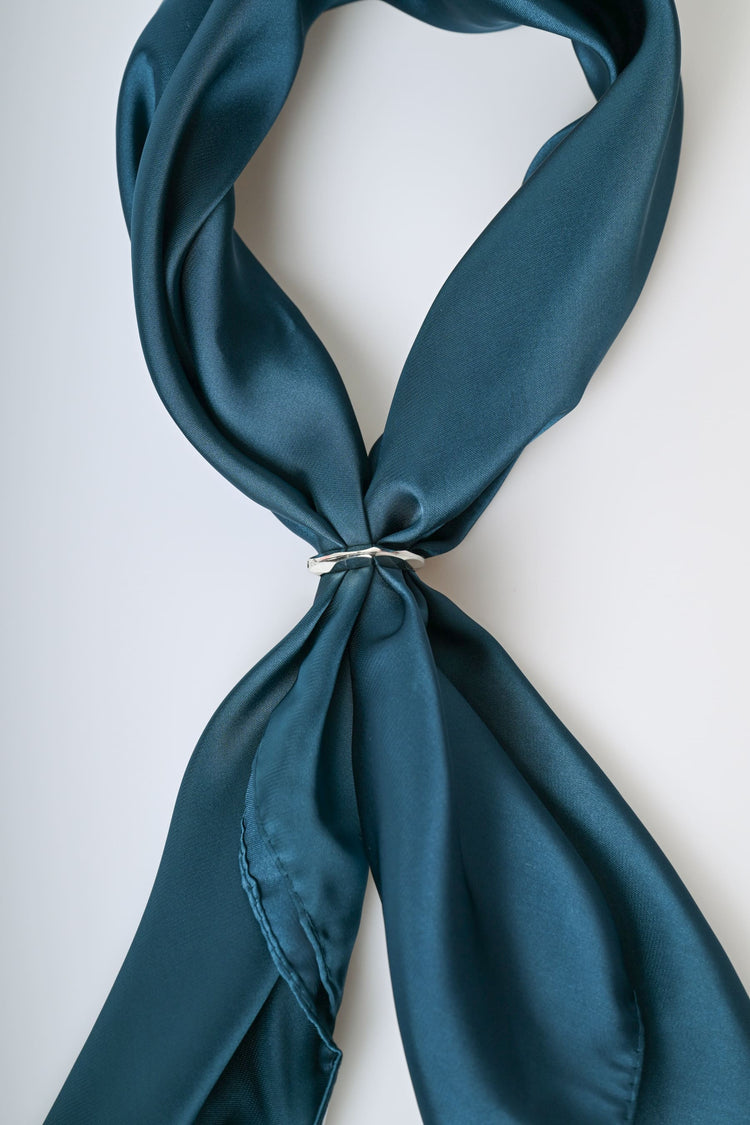 Solid color satin scarf
