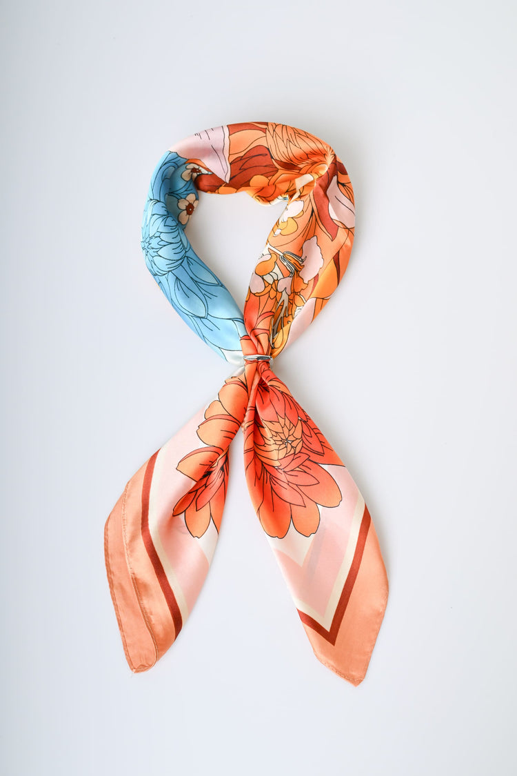 Floral print scarf