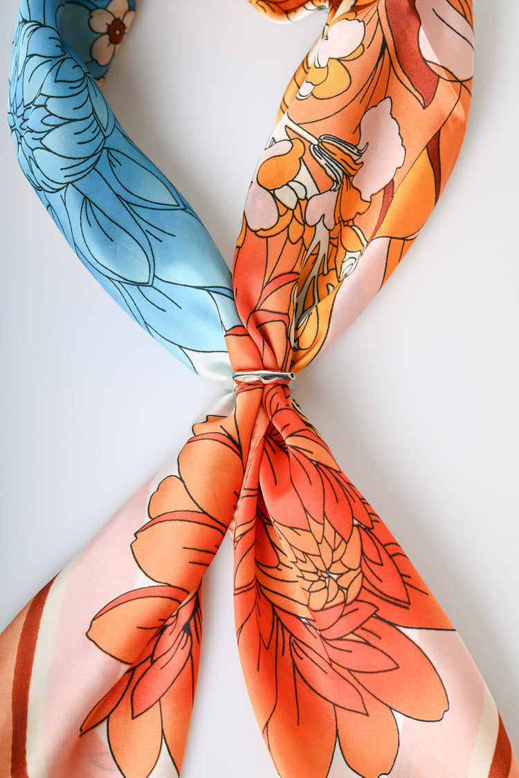 Floral print scarf