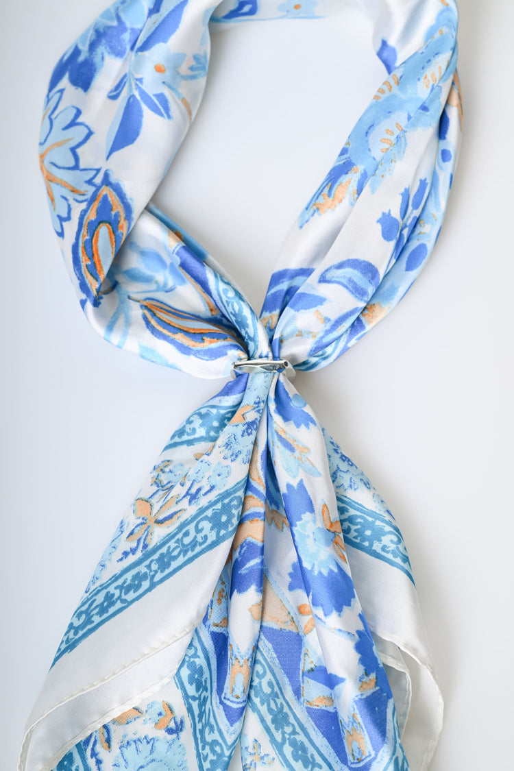 Floral print scarf