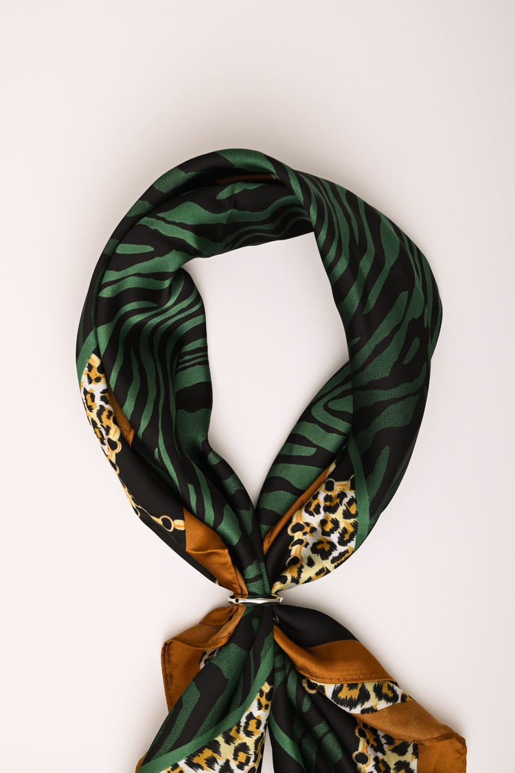 Animalier mix print ring scarf