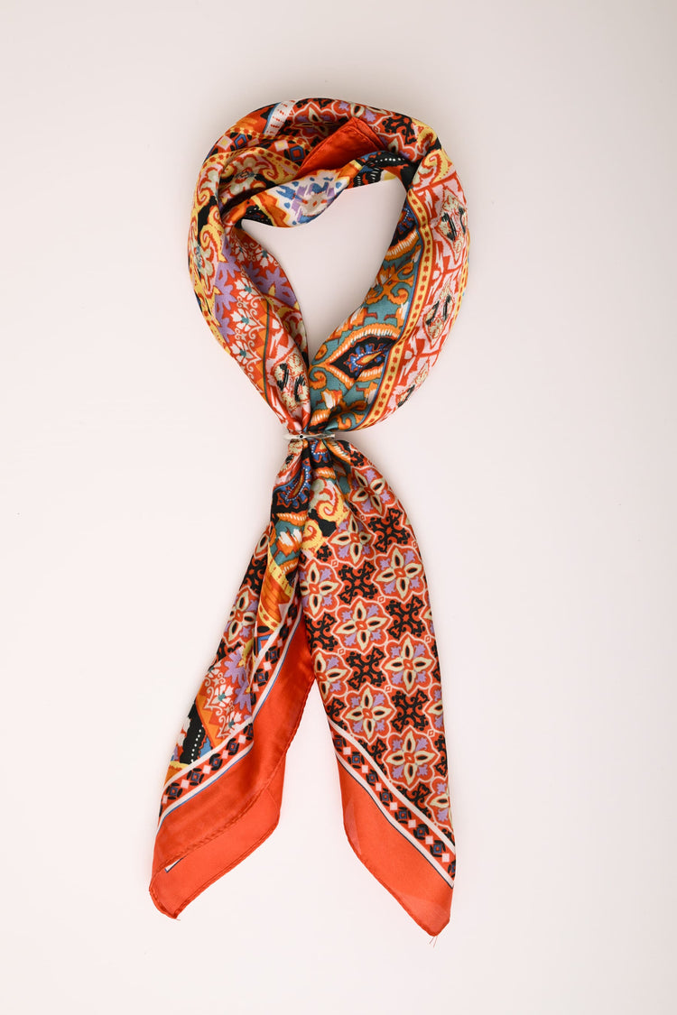 Patchwork print scarf