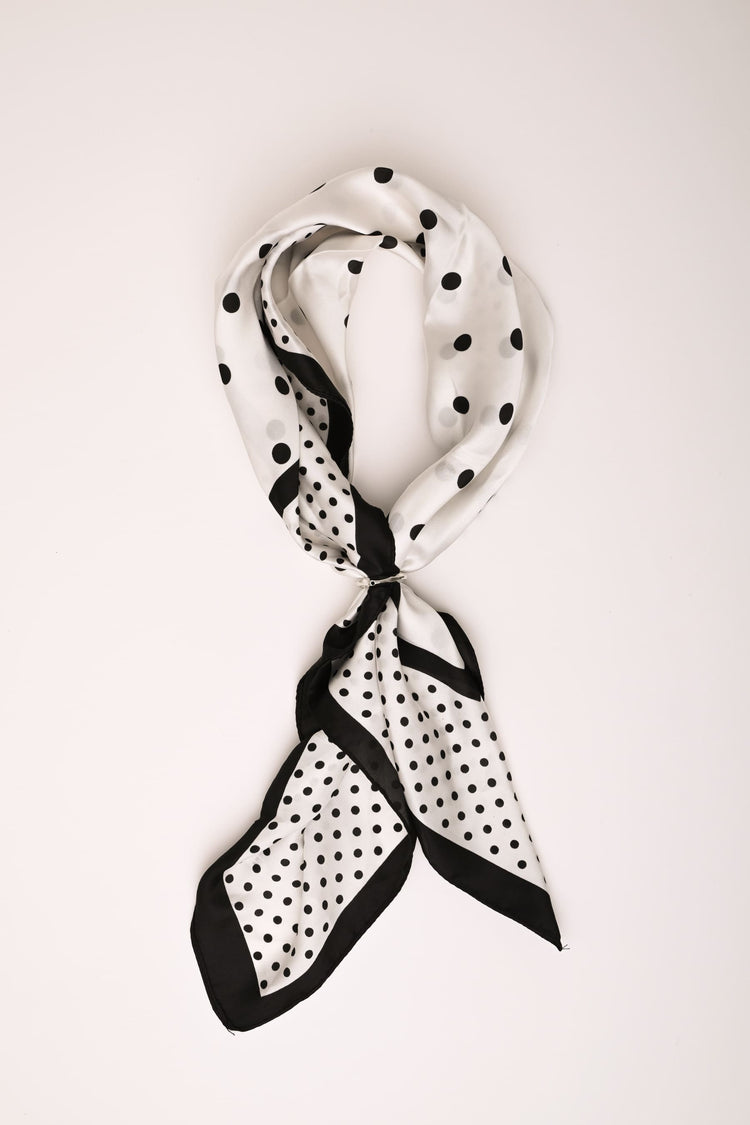 Polka dot print scarf