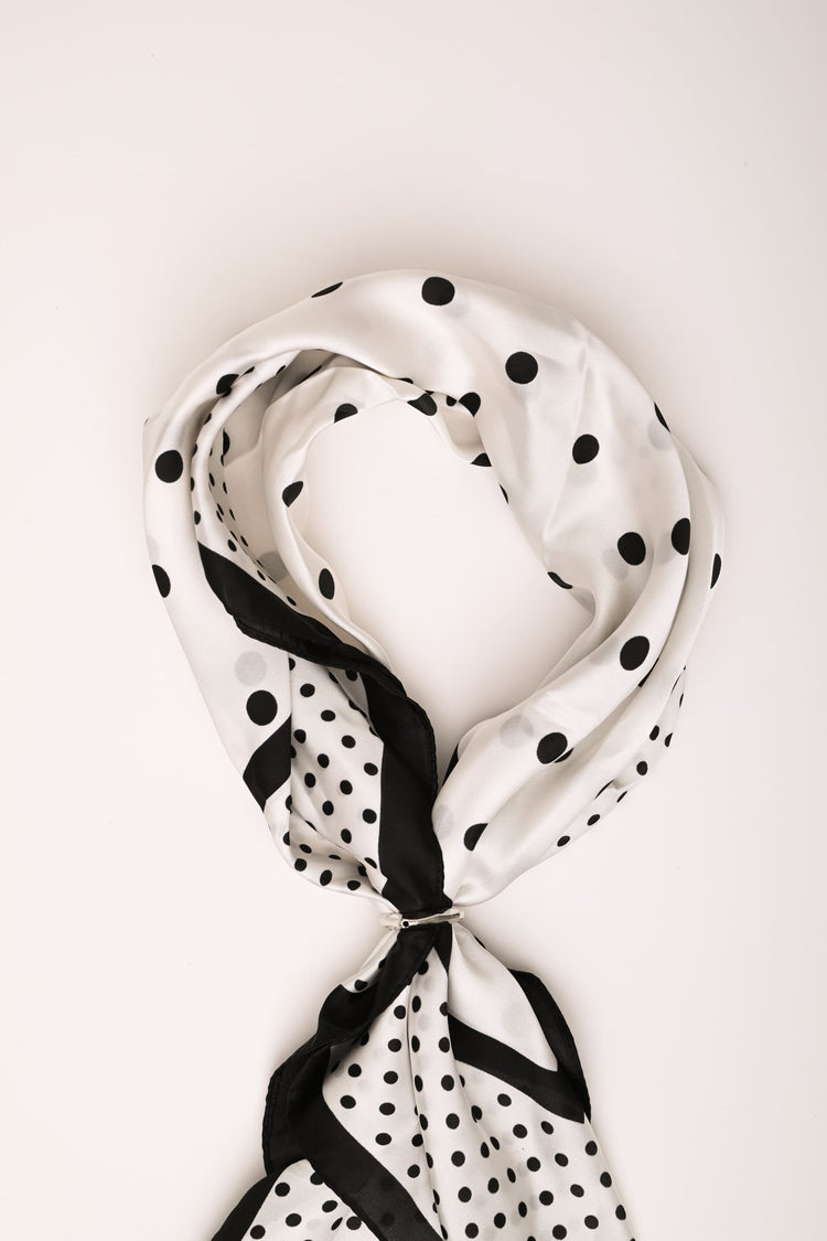 Polka dot print scarf