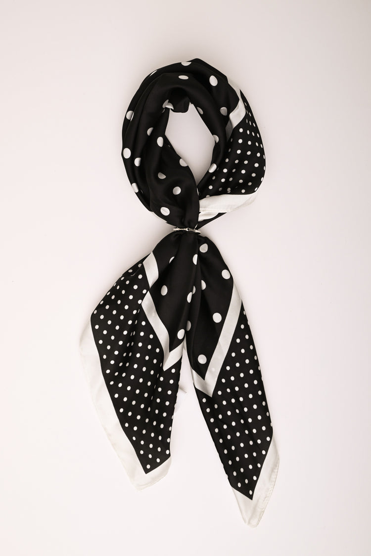 Polka dot print scarf