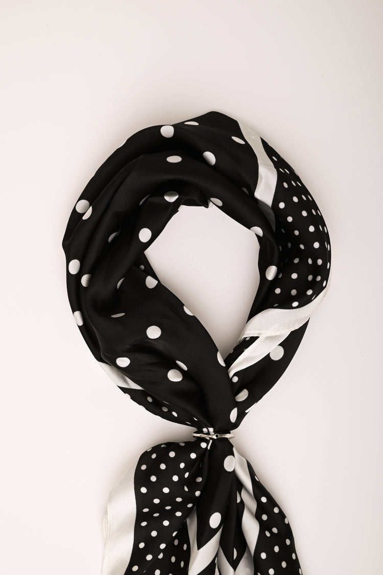 Polka dot print scarf