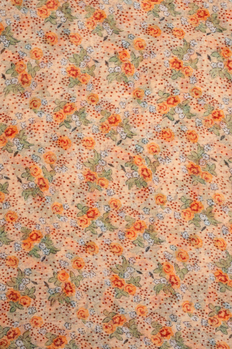 Pink scarf with small flowers