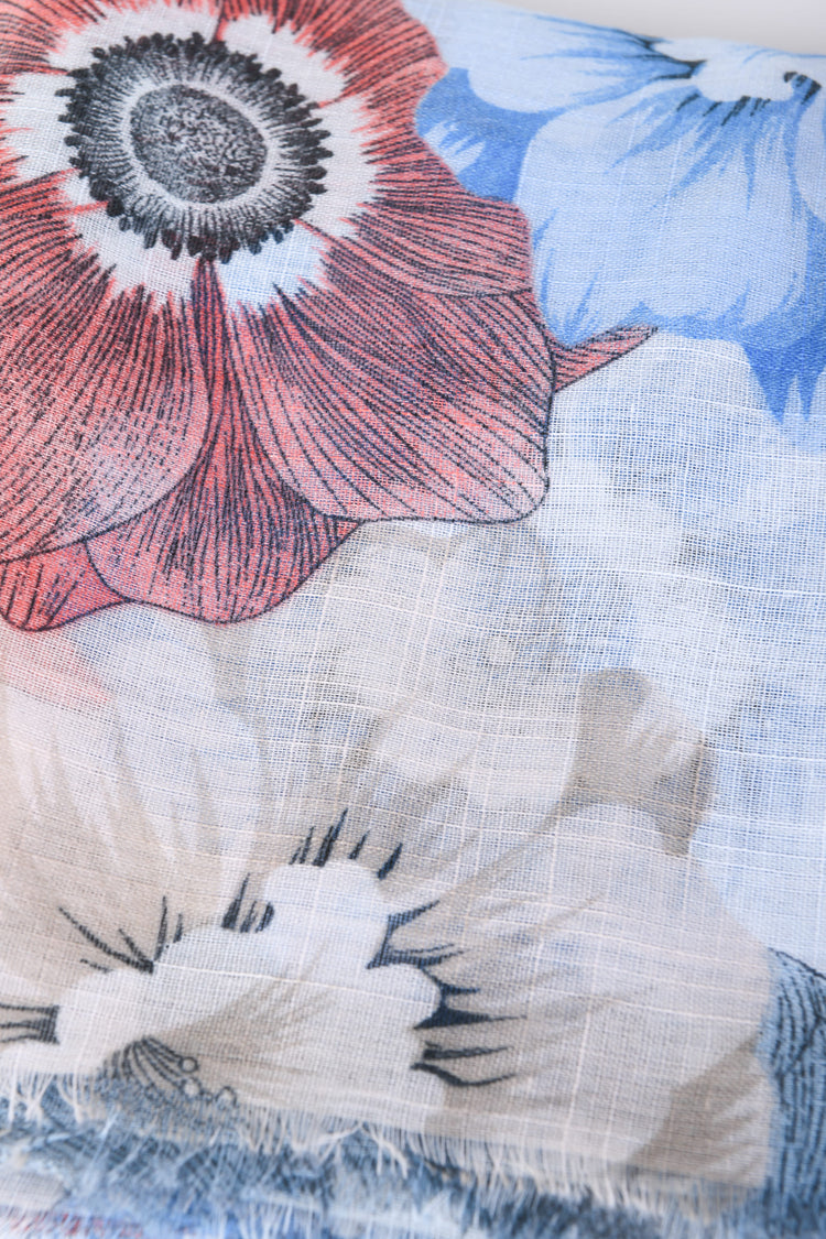 Floral print scarf