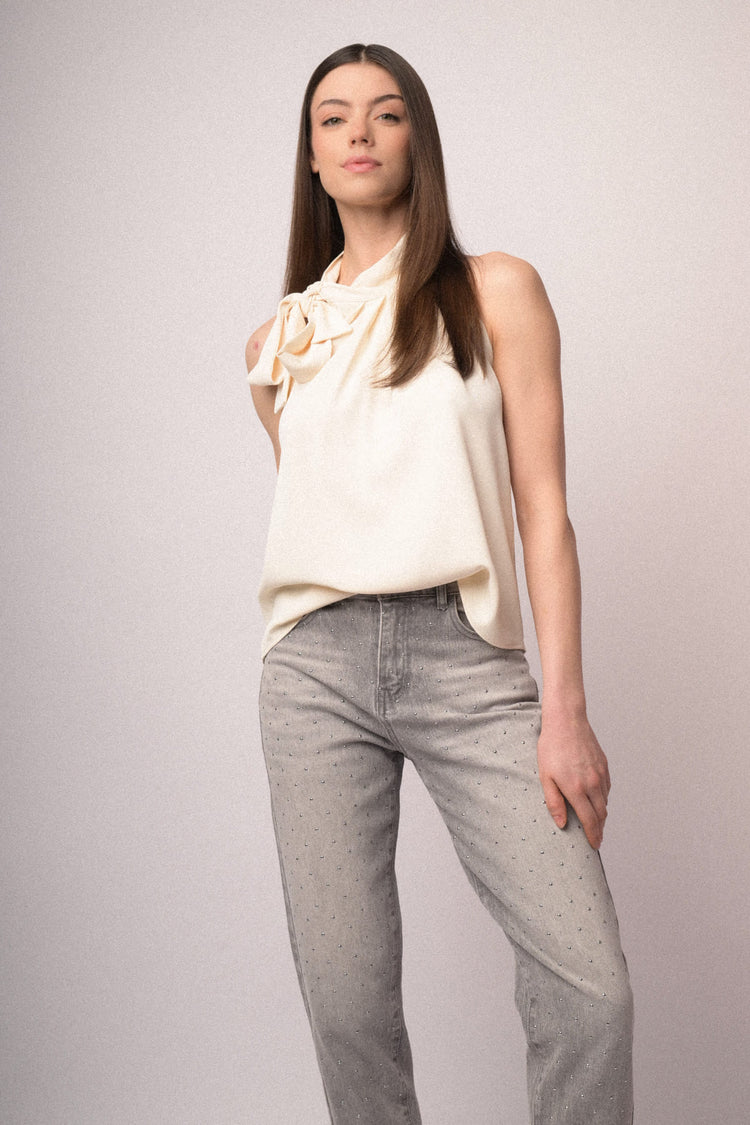 Bow halter top