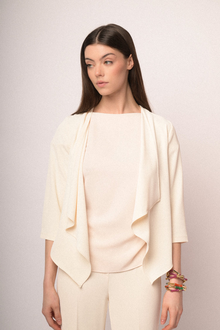 Cropped fluid bolero