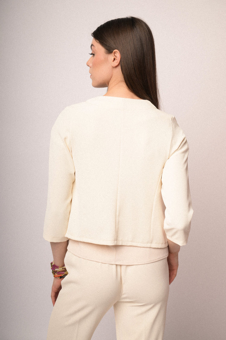 Cropped fluid bolero