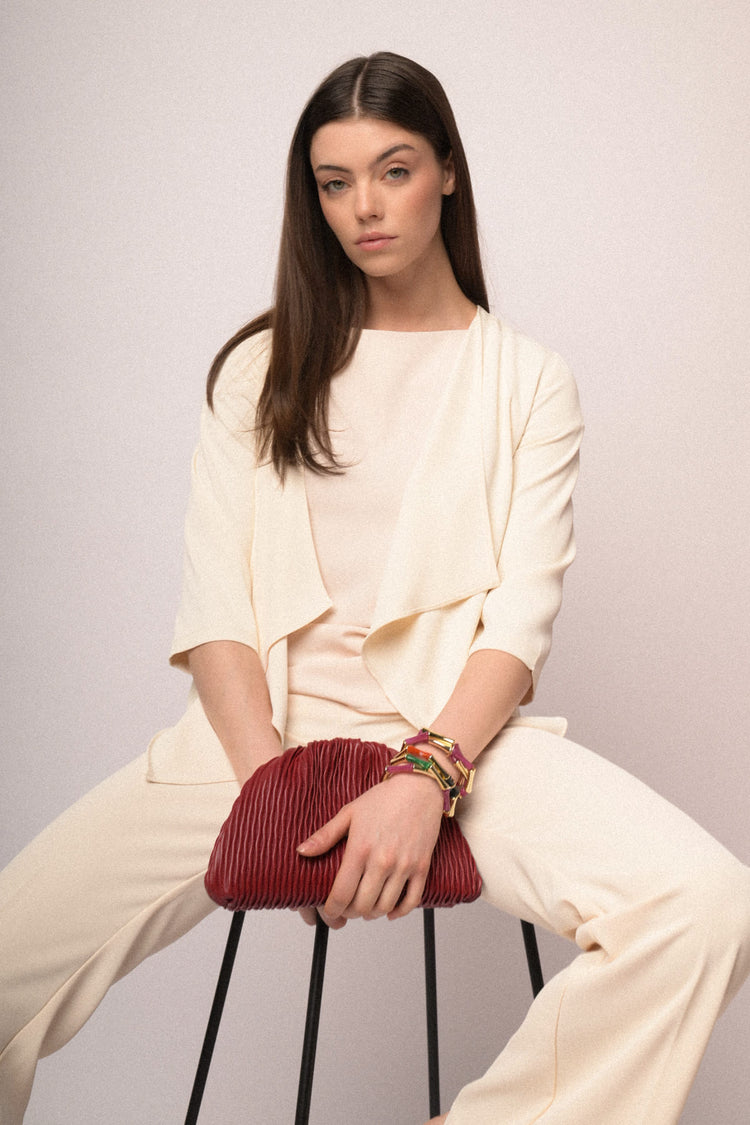 Cropped fluid bolero