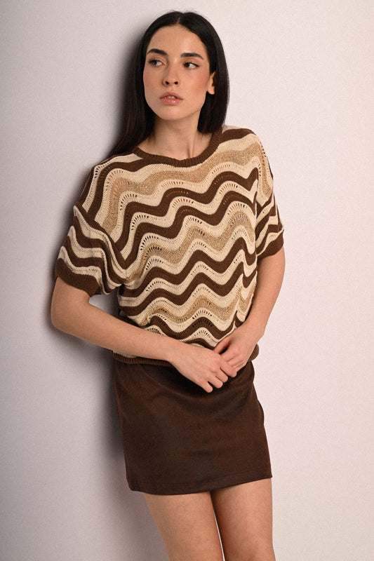 Vintage faux leather miniskirt