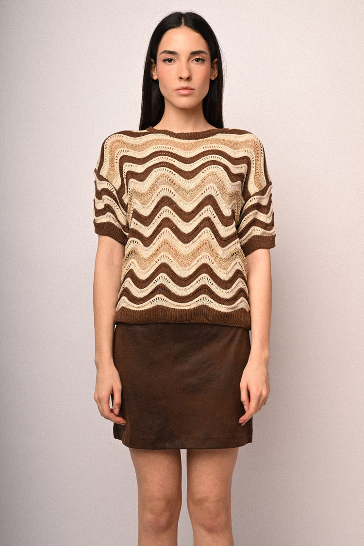 Vintage faux leather miniskirt