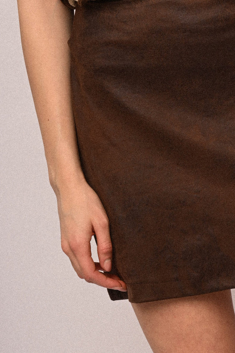 Vintage faux leather miniskirt