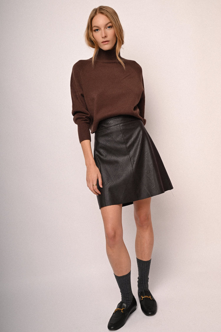 Faux leather miniskirt