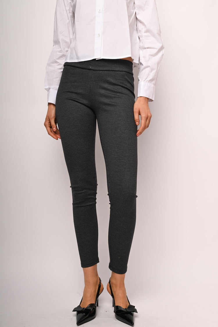 Micro houndstooth print leggings
