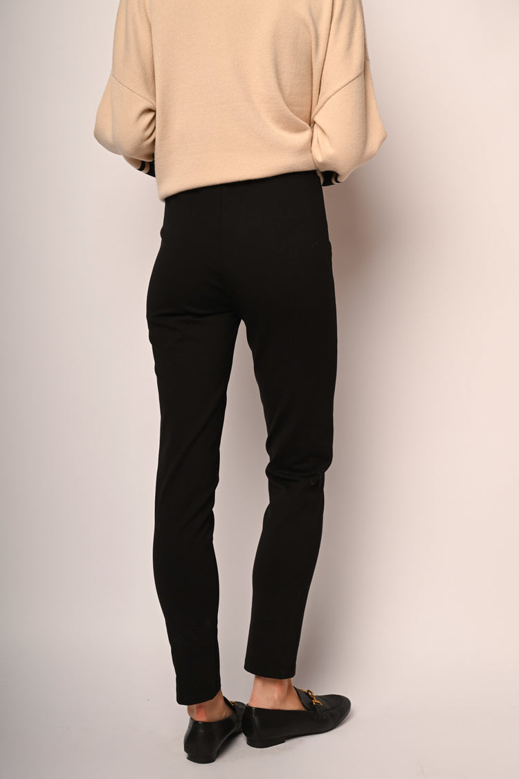 Topstitching viscose-blend leggings