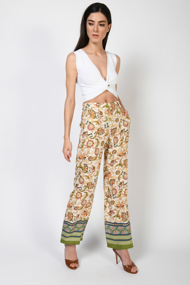 Pantaloni palazzo fantasia