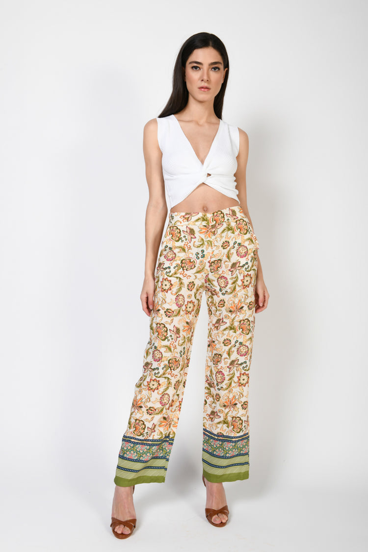 Pantaloni palazzo fantasia
