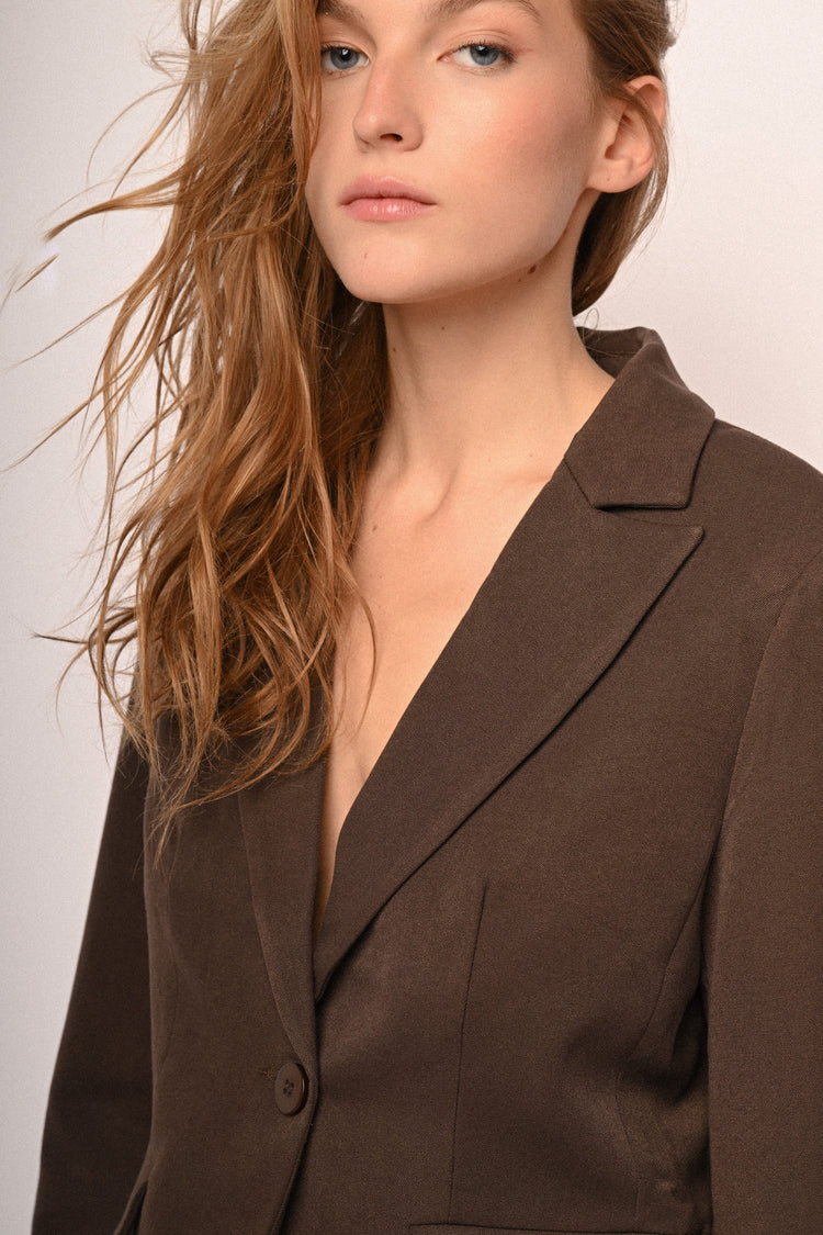 Single-breasted basic blazer
