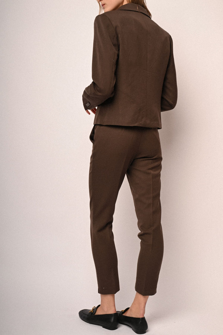 Ironed crease cigarette trousers