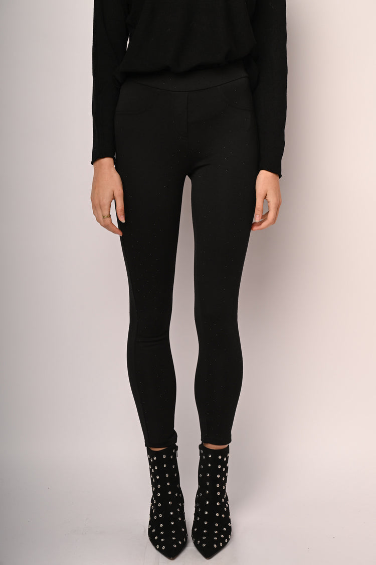 All-over rhinestone leggings