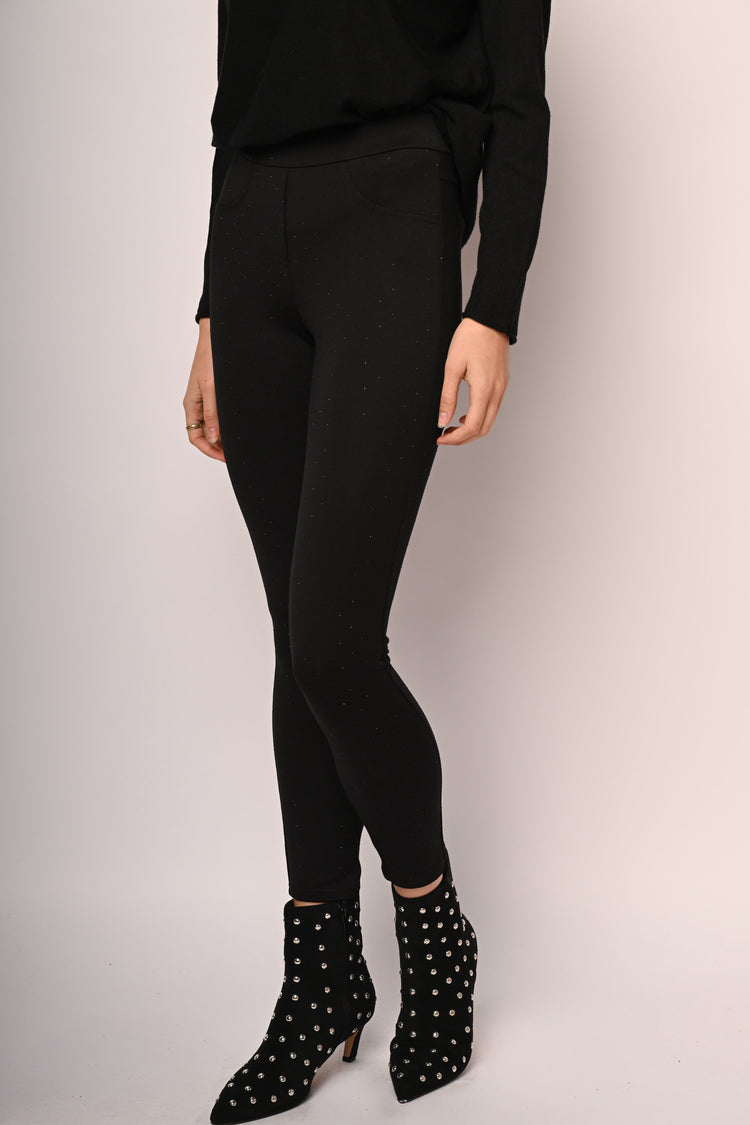 All-over rhinestone leggings