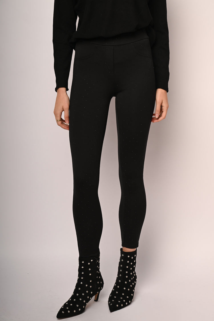 All-over rhinestone leggings