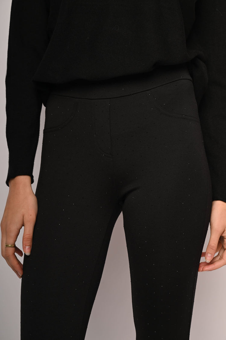All-over rhinestone leggings