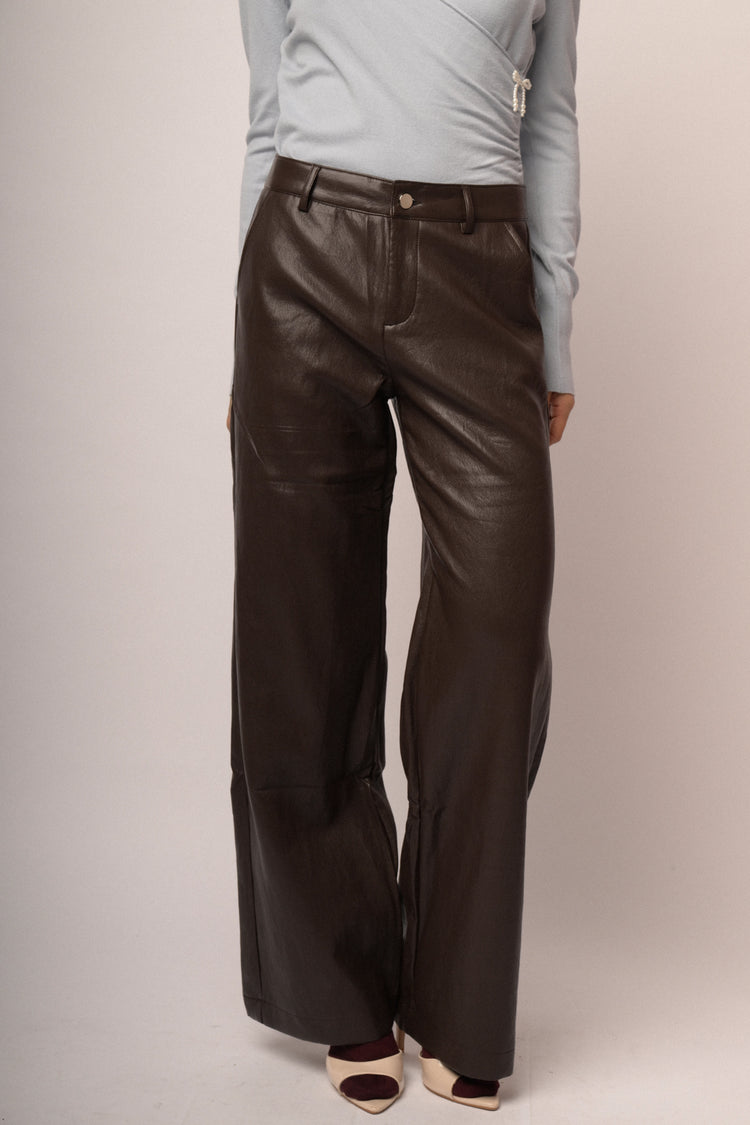 Pantaloni palazzo lucidi
