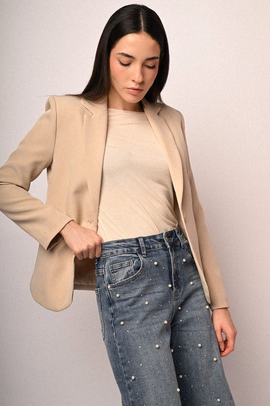 Single-breasted basic blazer